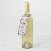 いいえトリックだけワインベージュブラックくもの巣 ボトルネックタグ (アングル)