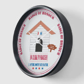 いいえトーキー、問題なし犬小屋マスターDescgn。 壁時計 (傾斜)