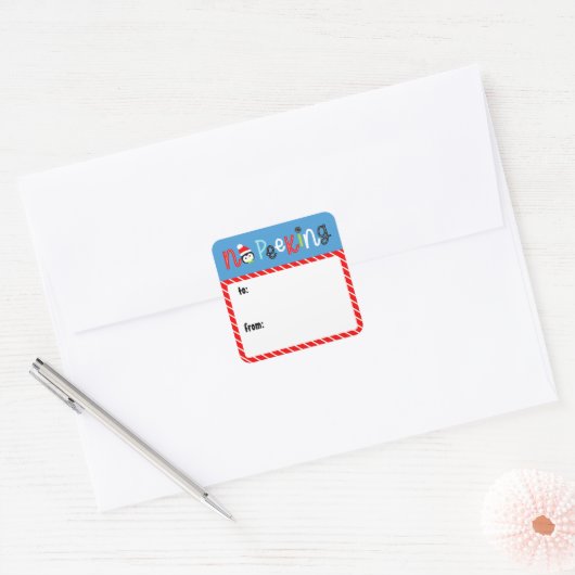 いいえピーク可愛い子供お洒落クリスマスプレゼントラベル スクエアシール (封筒)