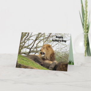 いいえライオン、あなたは最高のパパ – 父の日札 カード