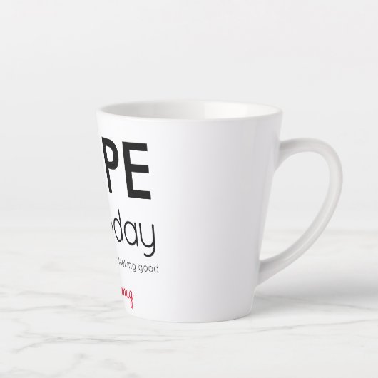 いいえ今日は。パーソナライズされたお名前 カフェラテマグ (右)