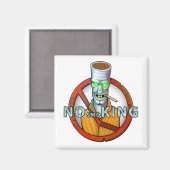 いいえ喫煙のサイン – シガレットおもしろいキャラクター マグネット (正面/裏面)