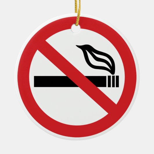 いいえ喫煙アンチ喫煙たばこ セラミックオーナメント (正面)