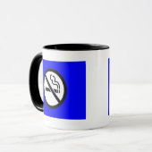 いいえ喫煙コーヒーマグ マグカップ (正面左)