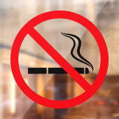 いいえ喫煙サインたばこ禁止の窓が貼り付く ウィンドウサイン (シート2)