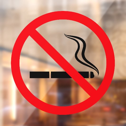 いいえ喫煙サインたばこ禁止の窓が貼り付く ウィンドウサイン (シート2)