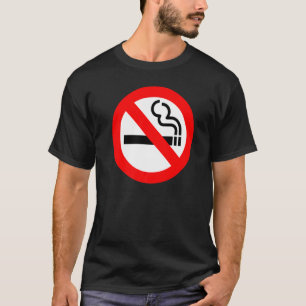 いいえ喫煙警告標識酸素非喫煙者タバコ Tシャツ
