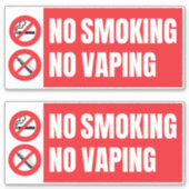 いいえ喫煙No蒸発 シール (正面)