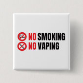 いいえ喫煙No蒸発 缶バッジ (正面)