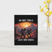 いいえ悪いトレイルだけ悪い膝のレトロハイキングベアーズフー カード (黄色い花)