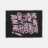 いいえ懸命試されたアウトできない…シール フリースブランケット (正面(横))