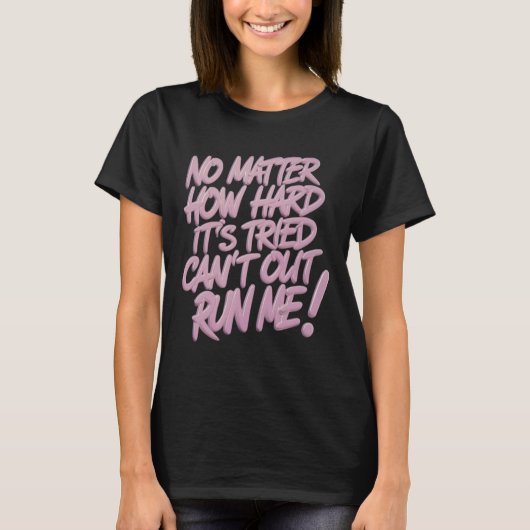 いいえ懸命試されたアウトできない…シール Tシャツ (正面)
