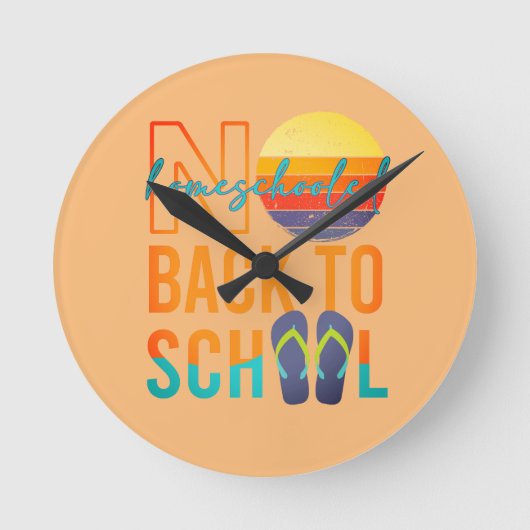 いいえ新学期 – ホームショールド ラウンド壁時計 (正面)