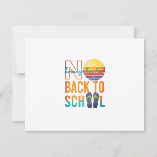 いいえ新学期 – ホームショールド 出欠カード (正面)