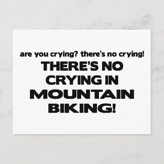 いいえ泣き叫び – 山サイクリング ポストカード (正面)