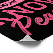 いいえ神、平和なし、神を知る、平和を知る可愛いピンク ポスター (角)