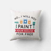 いいえ絵を描お家は無料 クッション (裏面)