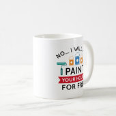 いいえ絵を描お家は無料 コーヒーマグカップ (正面右)