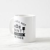 いいえ絵を描お家は無料 コーヒーマグカップ (正面左)