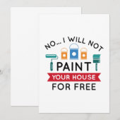 いいえ絵を描お家は無料 サンキューカード (正面/裏面)