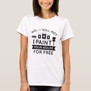 いいえ絵を描お家は無料 Tシャツ