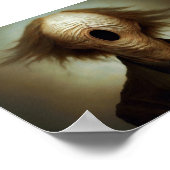 いいえ顔ホラーポートレート ポスター (角)