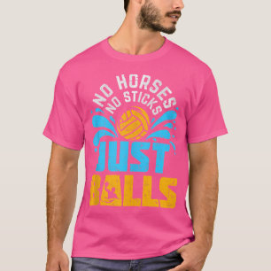 いいえ馬の棒だけボール水おもしろいポロ Tシャツ