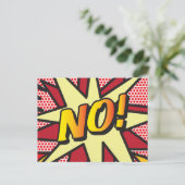 いいえ あなたのメッセージ スピーチ バブル ファン レトロ 案内ポストカード (スタンド正面)