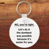 いいえ。あなたは権利。 キーホルダー (正面)