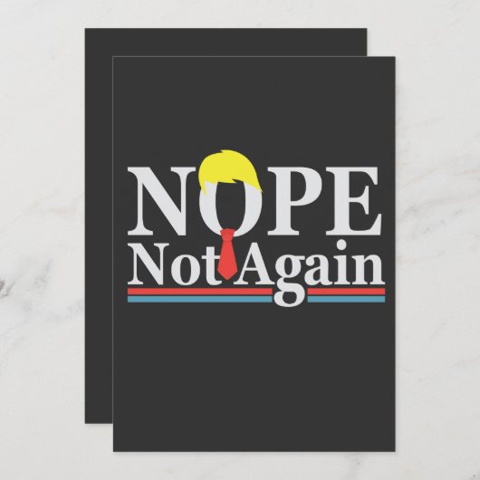 いいえ、またかよ。面白い大統領就任 共和党 トランプ 招待状 (正面/裏面)