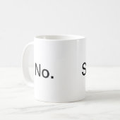 いいえ、まだマグなし コーヒーマグカップ (正面左)