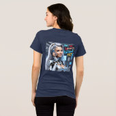 いいえ、まだ話したことはない" – 未来的な女性ロブ トライブレンドＴシャツ (裏面全面)