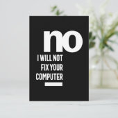 いいえ、コンピュータを修正しない 出欠カード (スタンド正面)