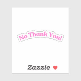 いいえ | ピンクおもしろい シール