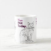いいえ 今日はダメ 猫のイラスト コーヒーマグカップ (中央)