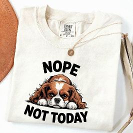 いいえ、今日は無理!面白いパグ犬ミーム Tシャツ