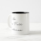 いいえ。完全な文の感動的引用文 ツートーンマグカップ (正面左)