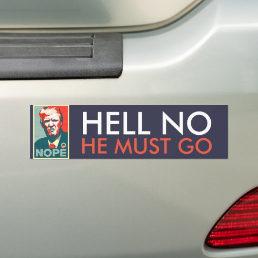 "いいえ"彼は弾劾します反ドナルド・トランプを行かなければなりません バンパーステッカー (車上)
