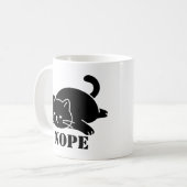 いいえ 猫 ネコ好きのためのユーモア コーヒーマグカップ (正面左)