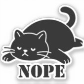 いいえ 猫 ユニーク 猫好きのためのユーモア シール (正面)