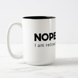 いいえ、私は2トーン退職したコーヒーマグだ ツートーンマグカップ