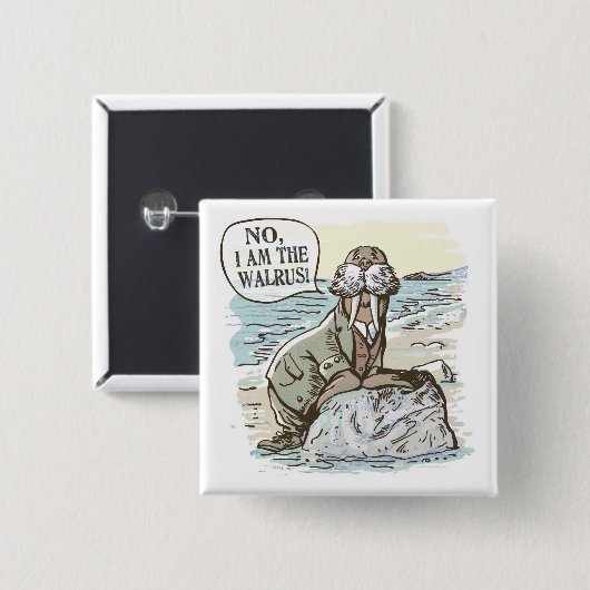 いいえ、私はMudgeのスタジオによってセイウチ行います 缶バッジ (正面&裏面)