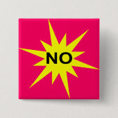 いいえ 缶バッジ (正面)