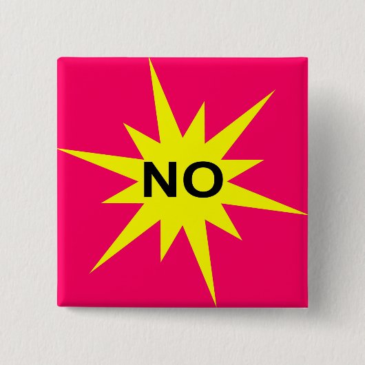 いいえ 缶バッジ (正面)