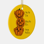 いいえ、聞こえない、悪話いパンプキンのオーナメント セラミックオーナメント (右)