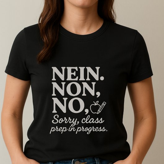 いいえ。NO。TEE 講師の授業準備中 Tシャツ