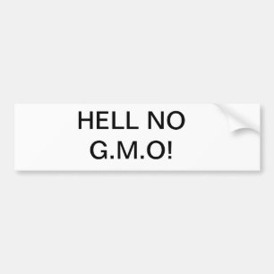 いいえG.M.Oはオーガニック食べます バンパーステッカー