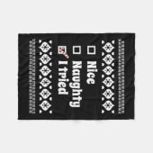 いいおもしろいよいけなう醜いクリスマスを子供へ フリースブランケット (正面(横))