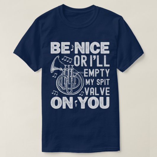 いいから吐き出しバルブのコルネット円形 Tシャツ (デザイン正面)