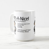 いいぞ！レストラン，ブロードビュー， IL コーヒーマグカップ (正面左)